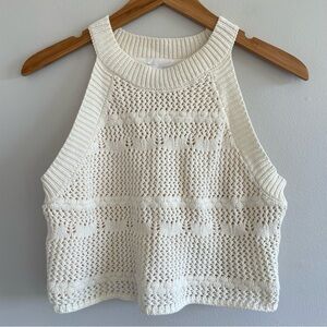 Haute Hippie Women's Sleeveless Crochet Top Cream Size Large